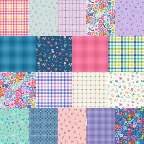 Patchwork Joy Fat Quarter Pack (18 pieces) by Lewis & Irene (Cut in House)