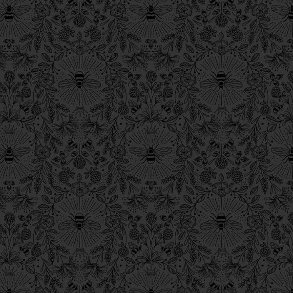 TT1D Black on Black Queen Bee, Tiny Tonals by Lewis & Irene