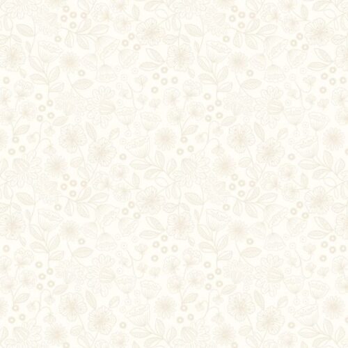 TT35B Cream on Cream Floral Garden, Tiny Tonals by Lewis & Irene