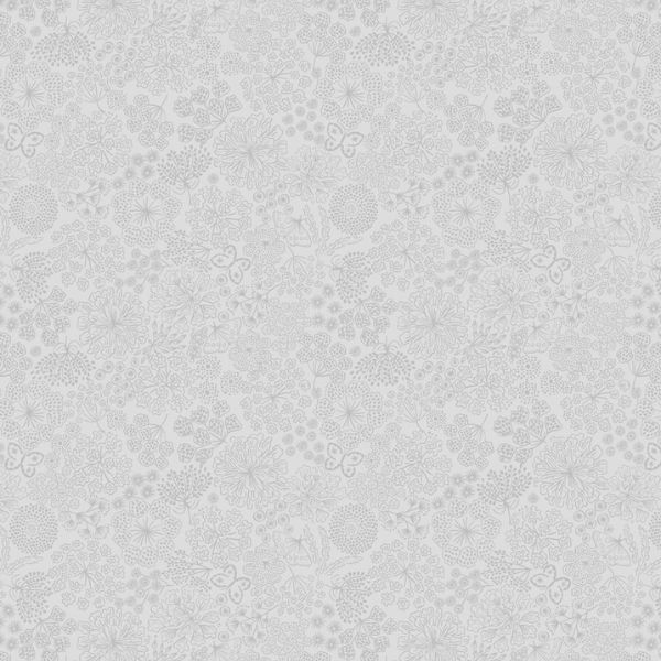 TT36C Grey on Grey Butterfly Floral, Tiny Tonals by Lewis & Irene