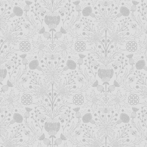 TT37C Grey on Grey Celtic Thistles, Tiny Tonals by Lewis & Irene