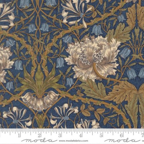 13391 14 Honeysuckle Florals Twilight, Morris Melody by Barbara Brackman