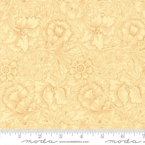 13392 11 Poppy Florals Parchment, Morris Melody by Barbara Brackman
