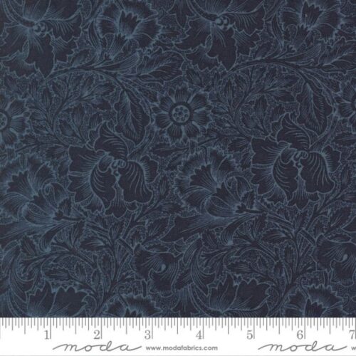 13392 15 Poppy Florals Twilight, Morris Melody by Barbara Brackman