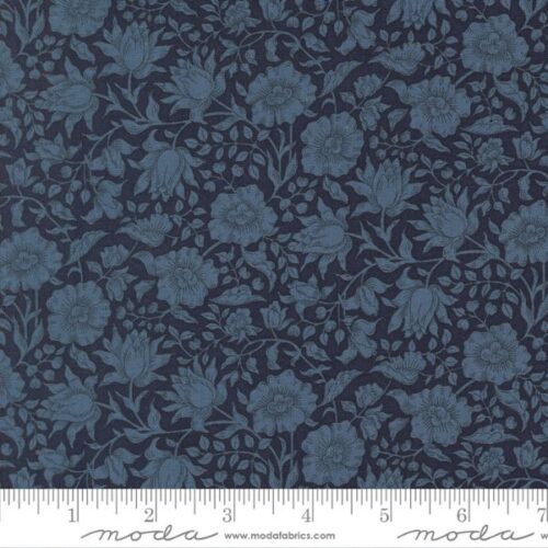 13393 14 Mallow Florals Twilight, Morris Melody by Barbara Brackman