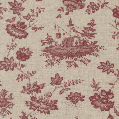 13992 11L Linen Jardinage Florals Scenic Pearl, Fleur de Paris by French General