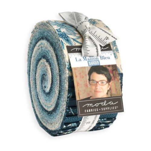 36160JR La Maison Bleu Jelly Roll (40 pieces) by French General