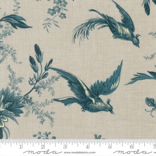 36161 12 Aviary Florals Smoke, La Maison Bleu by French General
