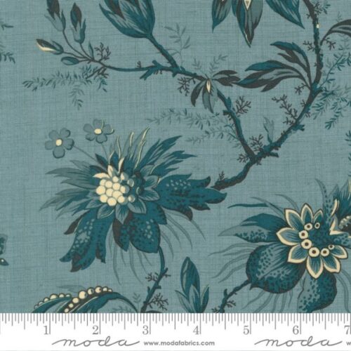 36161 14 Aviary Florals French Blue, La Maison Bleu by French General