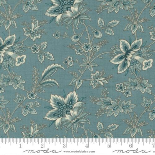36162 14 Colombre Florals Jacobean French Blue, La Maison Bleu by French General