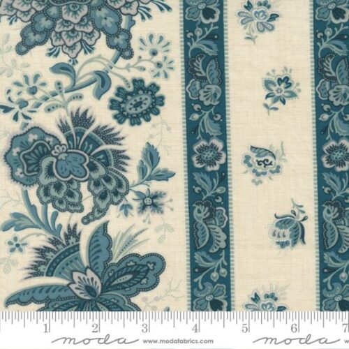 36163 11 Moineau Border Stripe Pearl, La Maison Bleu by French General