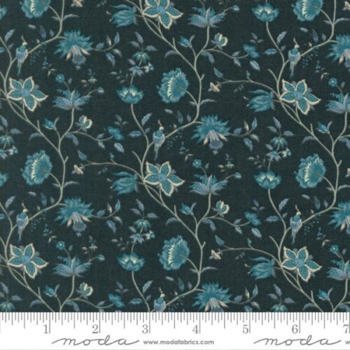 36164 15 Colibri Florals Indigo, La Maison Bleu by French General