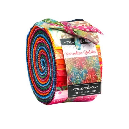 4391JR Paradise Batiks Jelly Roll (40 pieces) by Moda