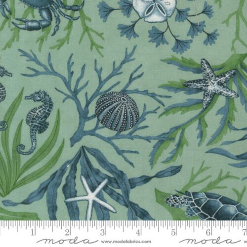 56200 13 Coastal All Over Aqua, Seaside by Deb Strain