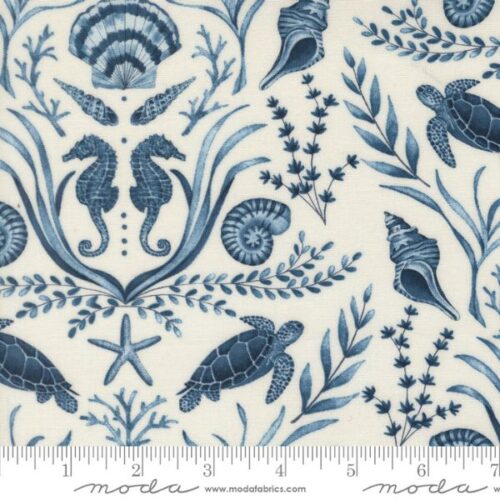 56201 11 Coastal Damask White, Seaside by Deb Strain