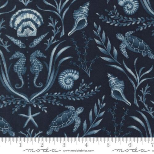 56201 19 Coastal Damask Deep Sea, Seaside by Deb Strain