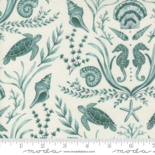 56201 23 Coastal Damask Aqua, Seaside by Deb Strain