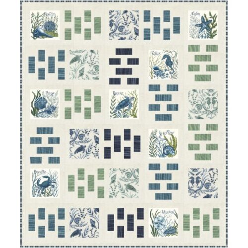 By the Shore Quilt Kit, Seaside by Deb Strain
