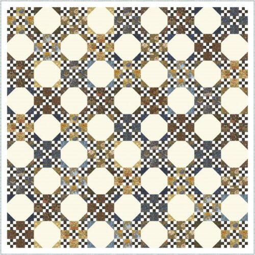 Chain Mail Quilt Kit, Morris Melody by Barbara Brackman