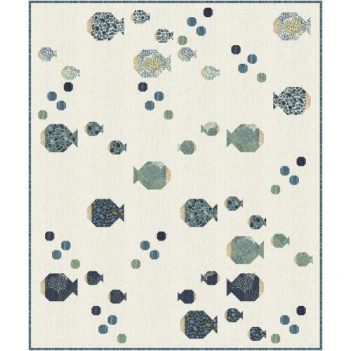 Fishies Quilt Kit, Seaside by Deb Strain