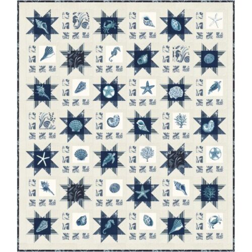 Hidden Treasures Light Quilt Kit, Seaside by Deb Strain