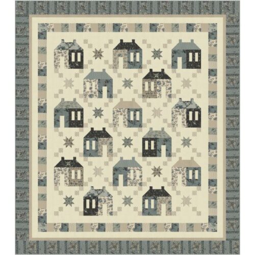 Maisons De Patchwork Quilt Kit, La Maison Bleu by French General