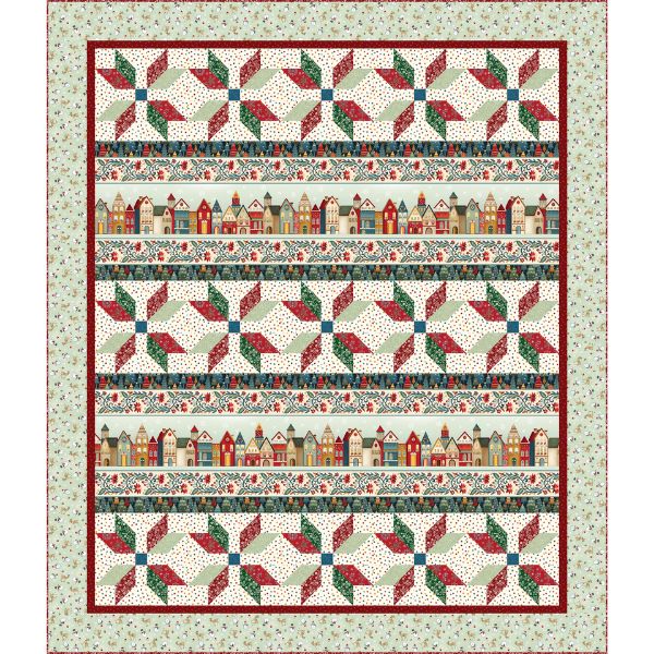 Nordic Star Quilt Kit, Nordic Holiday Village by Mary Jane Carey