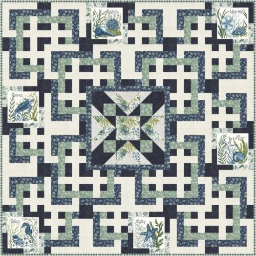 Ocean Maze Quilt Kit, Seaside by Deb Strain