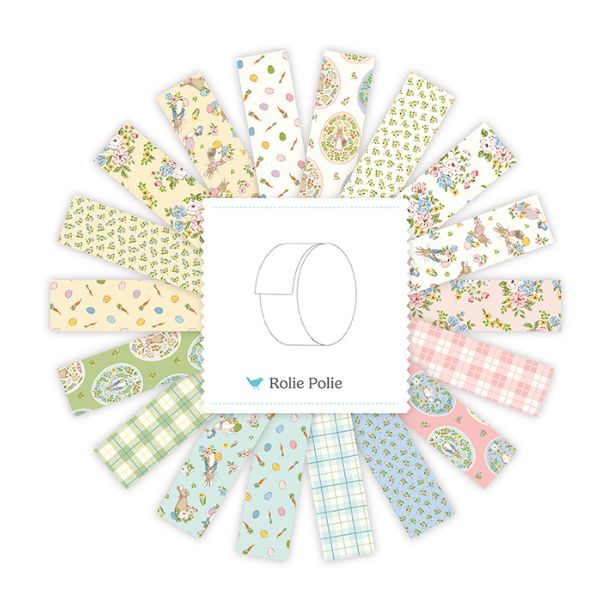 RP-18750 Peter Rabbit™ Spring 2.5in Rolie Polie (40 pieces) by Riley Blake