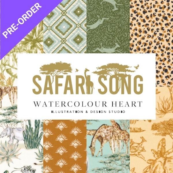 Safari Song by Watercolour Heart (2) Pre-Order