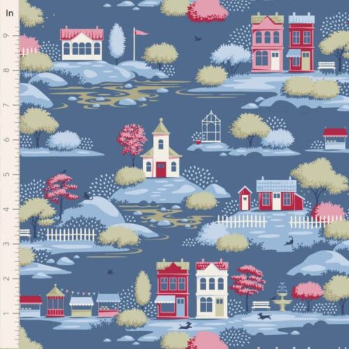 TD110187 Village Blue, Village Life by Tilda