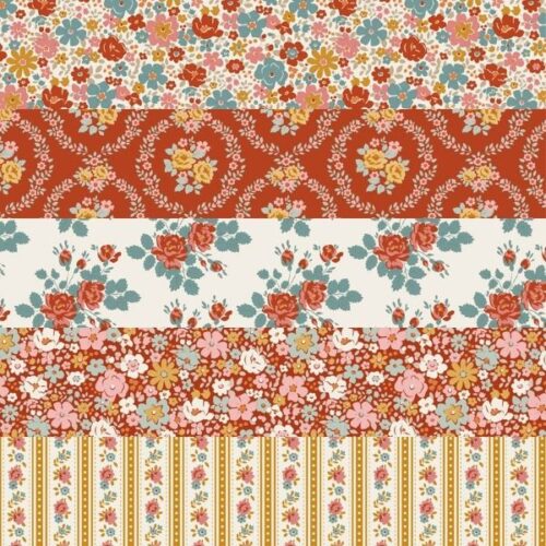 Village Life RustOchre Fat Quarter Pack (5 pieces) by Tilda (Cut in House)