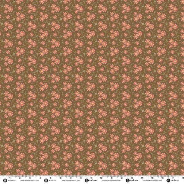 10733-N, Daisy Dance Olive Brown, Eleni by Edyta Sitar, Laundry Basket Quilts