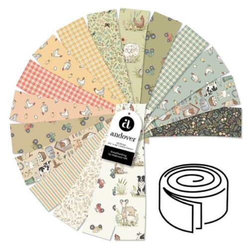 2.5inch strips (40pcs) Smallholding by Makower