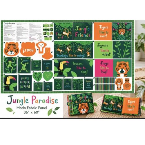 20780 11 Jungle Paradise Book Panel, Stacy Iest Hsu for Moda