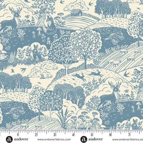 262-B Landscape Blue, Wildwood by Makower