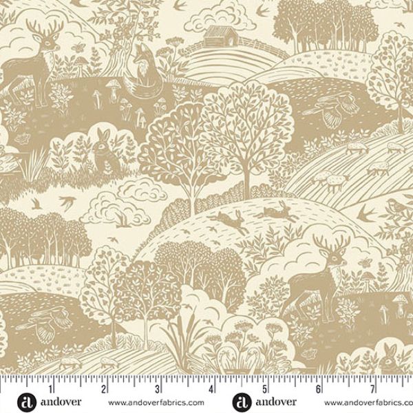 262-Q Landscape Cream, Wildwood by Makower
