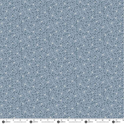 283-B5 Gingko Mid Blue Indigo by Makower