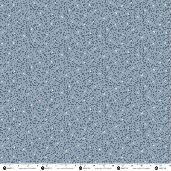 283-B5 Gingko Mid Blue Indigo by Makower