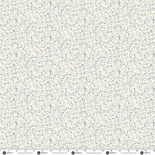 283-Q Gingko Cream, Indigo by Makower