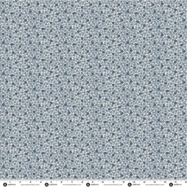 284-Q Ditzy Cream, Indigo by Makower