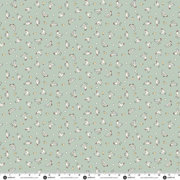 290-B Chickens Blue, Smallholding by Makower