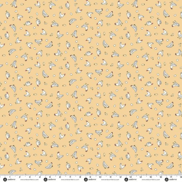 290-Y Chickens Yellow, Smallholding by Makower