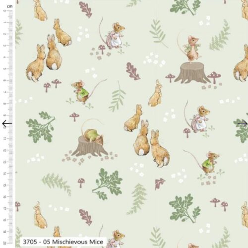 3705-05 Peter Rabbit Tales of the Burrow, Mice Craft Cotton Co