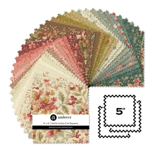 5 Inch Squares (42pcs), Eleni by Edyta Sitar, Laundry Basket Quilts