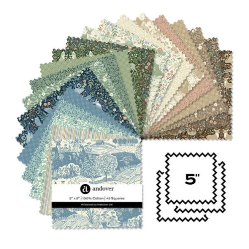 5-WILDW-42 5 inch square 42 pcs, Wildwood by Makower