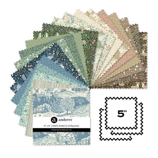 5-WILDW-42 5 inch square 42 pcs, Wildwood by Makower