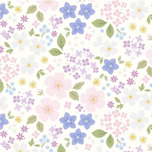 CC78.1 Floral Heritage on Cream, Floral Heritage by Cassandra Connolly, Lewis & Irene