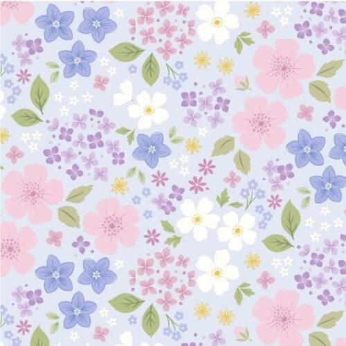 CC78.2 Floral Heritage Pale Blue, Floral Heritage by Cassandra Connolly, Lewis & Irene