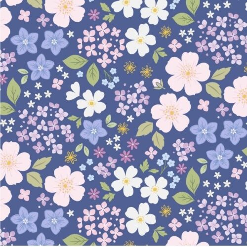 CC78.3 Floral Heritage Dark Blue, Floral Heritage by Cassandra Connolly, Lewis & Irene